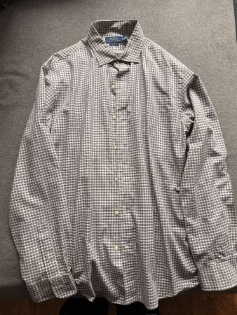 Ralph Lauren Hemd Slim Fit Grösse XL TG weiss / grau