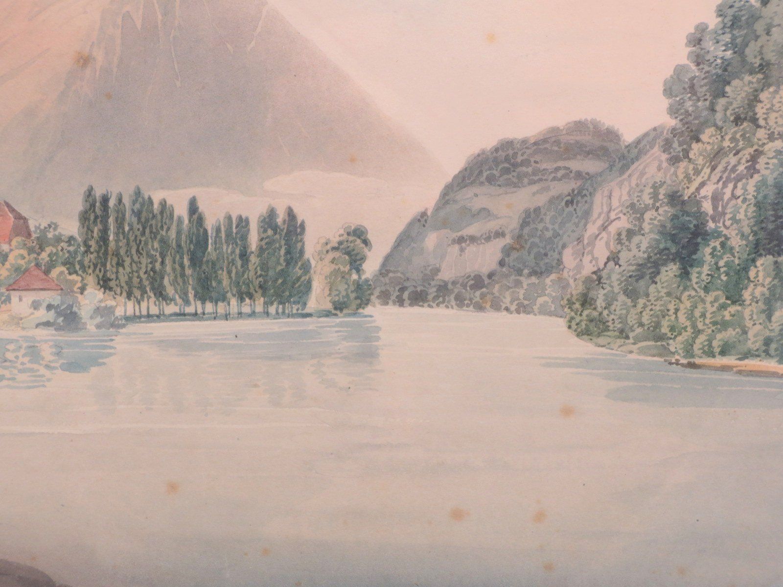 Gemälde: Aquarelle Thunersee mit Niesen 19jh. – Gebraucht aus Noville von novar 2
