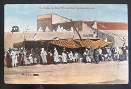 AK Algérie. Une fête d'arabe,, les musiciens, 1917