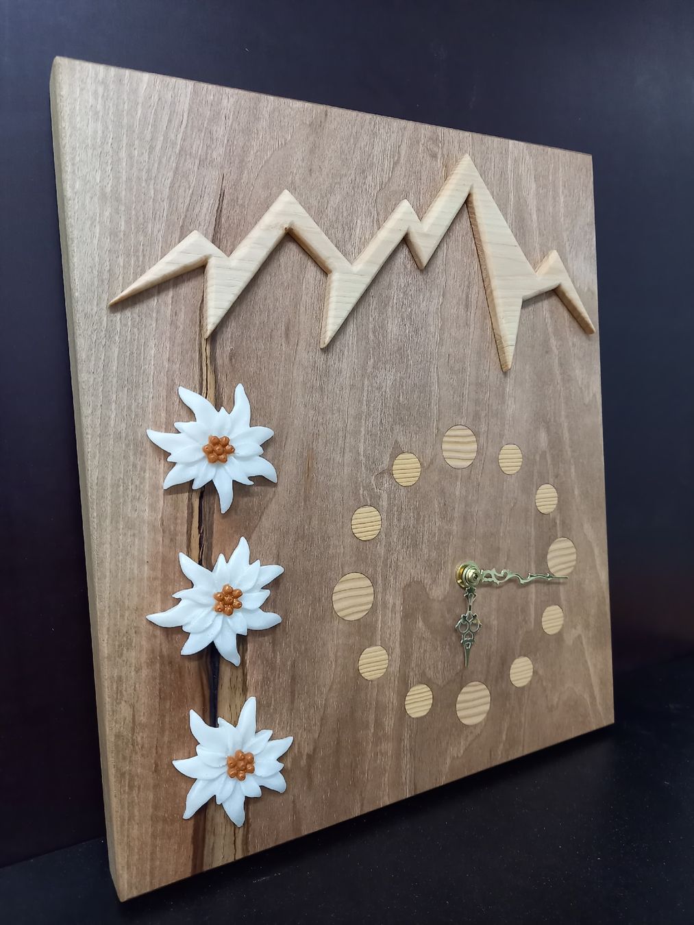 Stand- & Wanduhren: Wanduhr Edelweiss/Berge – Neu (gemäss Beschreibung) aus Hörhausen von andi91920