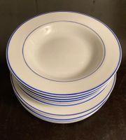 12 Teller mit blauem Rand, Van Well, Vintage, Top Zustand