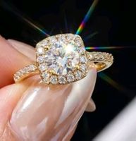 Bague argent avec diamant de moissanite de 2 ct certifié GRA