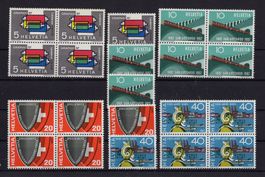 R1517  /  Suisse 1957 blocs de 4 XX