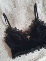 Schwarzes Gothic Samtop Gr S *neuwertig*