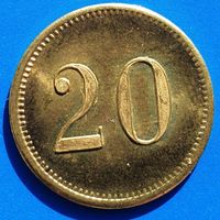 Jeton Messing 20 Rappen