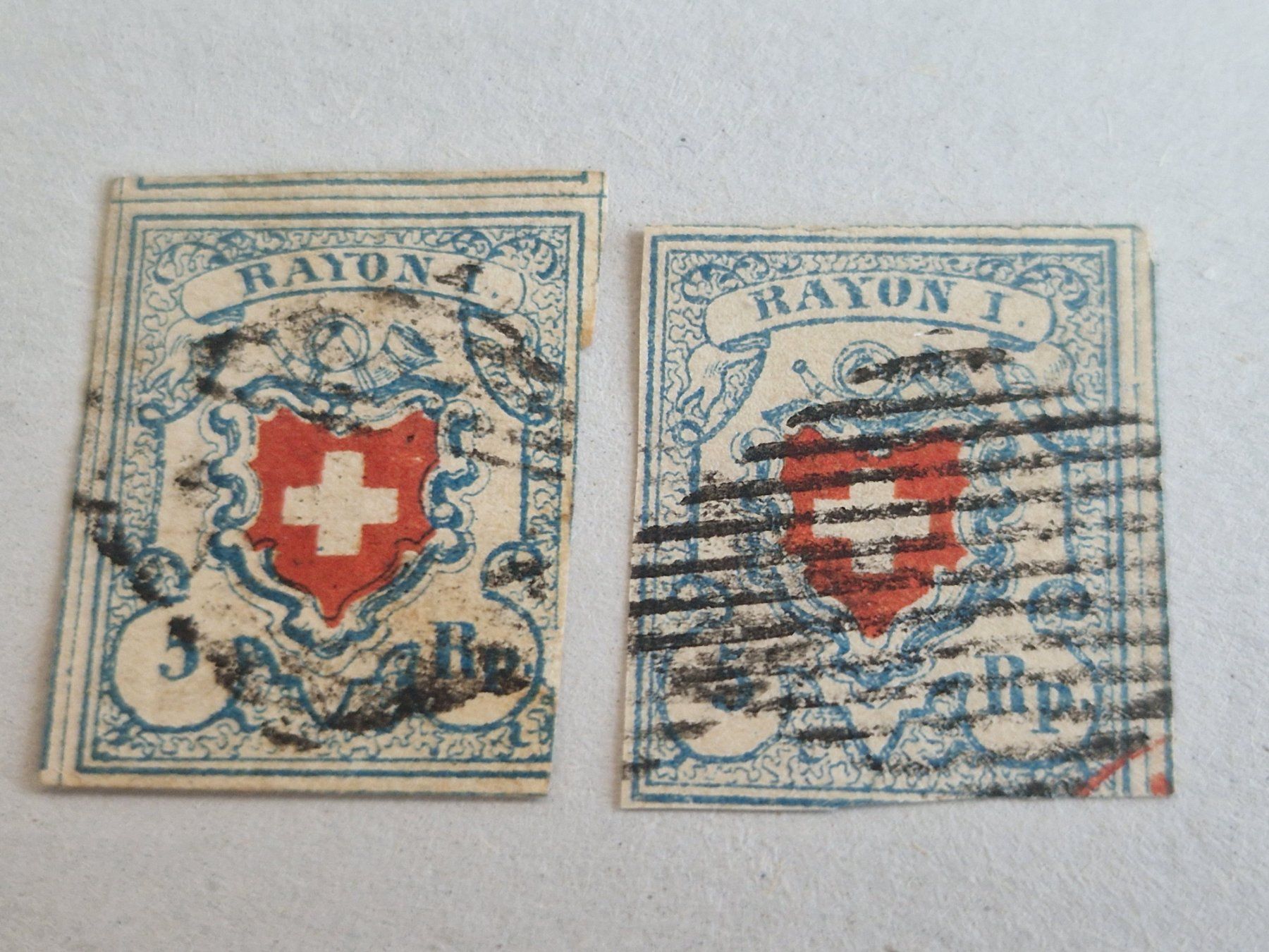 Alle Briefmarken: Rayon 17II, 2 St., ab 1.- – Gebraucht aus Burgdorf von Glossy01