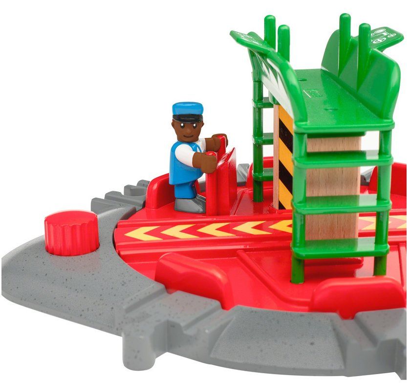 Brio Giocattoli: BRIO 33476 Lok-Drehscheibe mit Kontrollbrücke – Nuovo e nell'imballaggio originale da Oensingen venduto da Liquidations-Shop 2