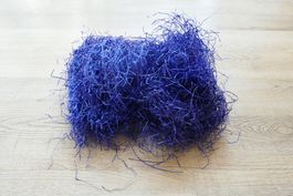 Papierwolle blau, Restposten, ungebraucht