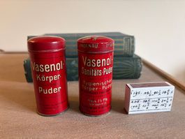 zwei Antike Talcum Puder Dose