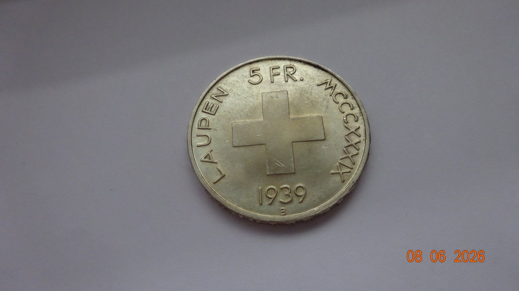 Tutti le monete: 5 Fr 1939 Laupen Top. – Usato da bassecourt venduto da Oursvert 1