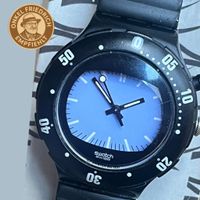 Swatch Scuba200 Loomi SDB900B Black Tubes – mit Box, defekt
