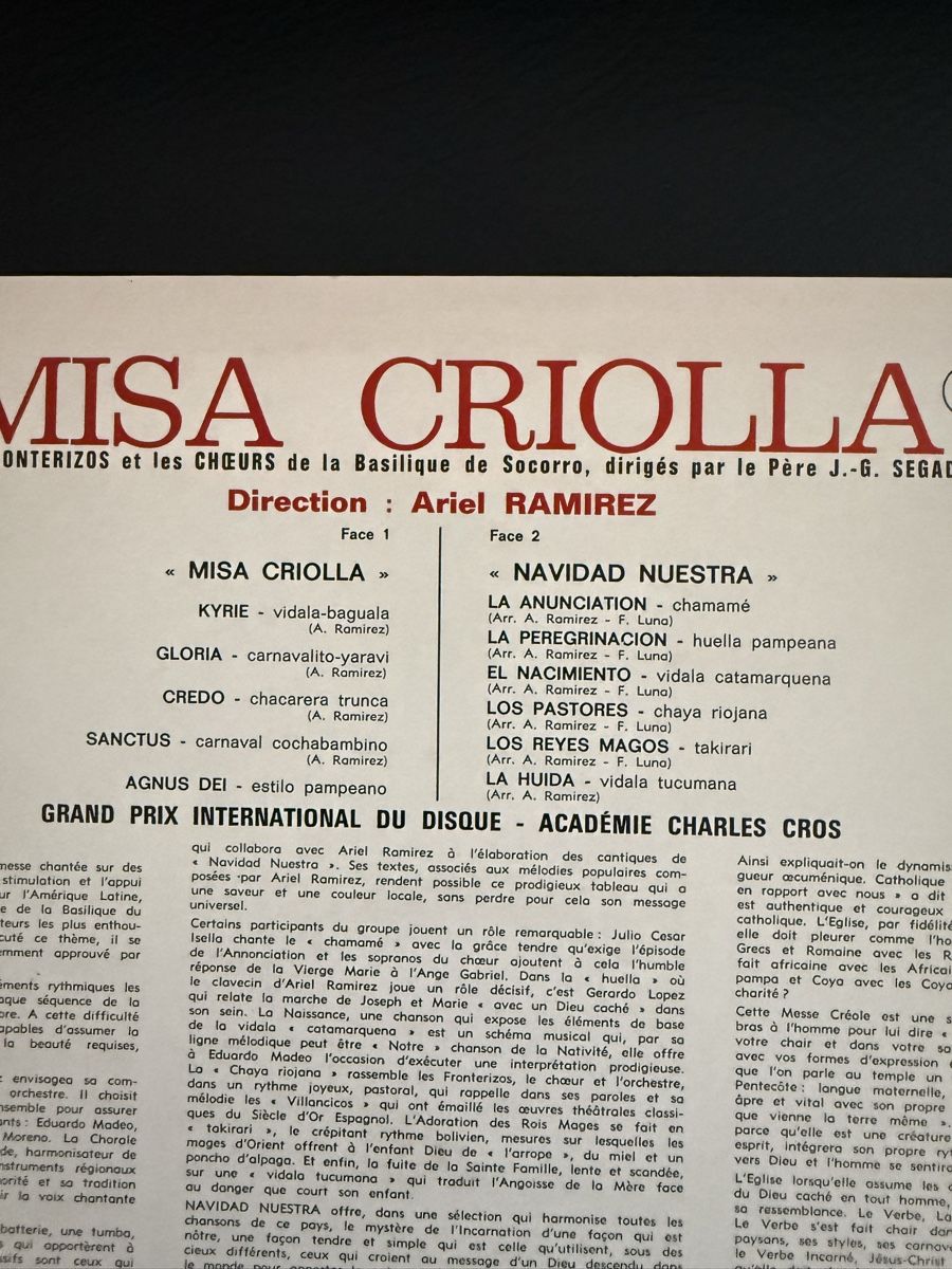 Dischi in vinile: Misa Criolla Schallplatte Argentine – Usato da Goldach venduto da Donpancho 2