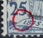79B.2. Pf. blauer Strich unt. 18 v. 1875, Vollstpl. Davos-Pl