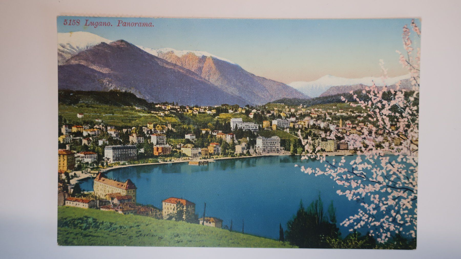 Ansichtskarten: Lugano Panorama 1956 – Gebraucht aus Cormoret von Pascalll2001 1