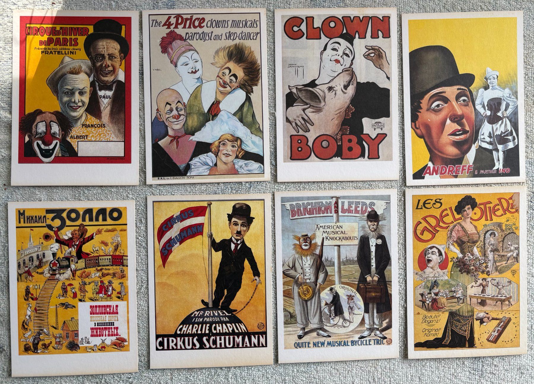 Cartoline postali: CLOWN ANSICHTSKARTEN 12 STÜCK NEU – Usato da Ostermundigen venduto da Wyatt-Earp 5