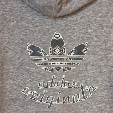🐸 ADIDAS KAPUZENJACKE 38 GRAU JÄCKCHEN MIT KAPUZE HOODIE