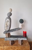 Sculpture zen en pierres naturelles, fait main, unique