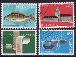 Satz SBK-Nr. 694-697 (Sonderpostmarken 1983) gestempelt