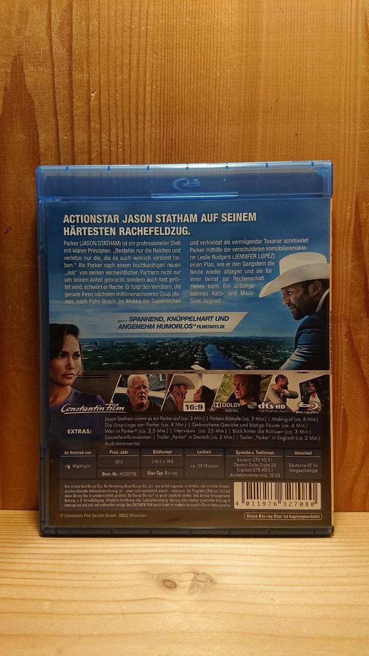 Tutti i DVDs: PARKER Blu-Ray mit Jason Statham – Usato da Wilderswil venduto da Exebub 1