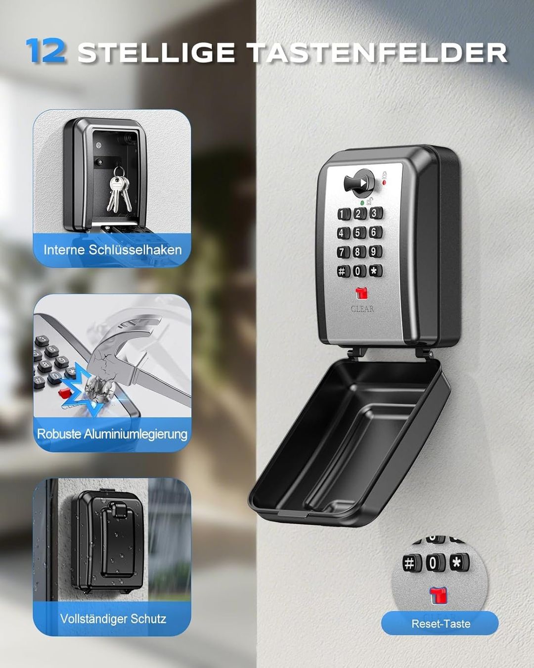 Casseforti: Schlüsseltresor mit Zahlencode wetterfeste Schlüsselbox – Nuovo e nell'imballaggio originale da Neuhausen venduto da apo_zn9s 2