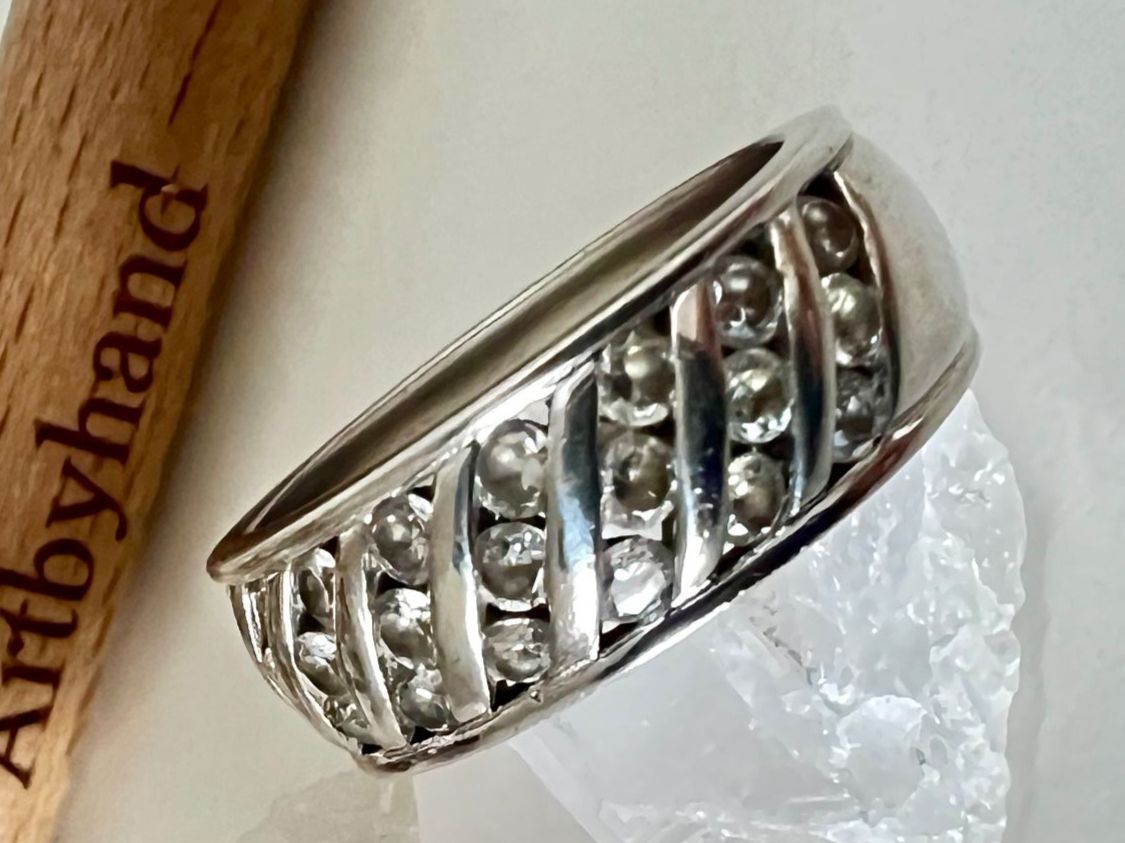 Anelli: Markanter Silberring 925 mit funkelndem Flechtwerk  Gr. 57 – Usato da Ruswil venduto da artbyhand 6