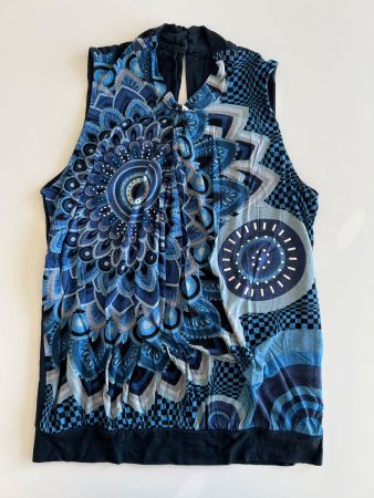 Desigual Damen Top / Tunika Blau – Gr. S