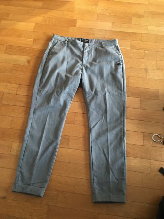 Graue Stoffhose, Damen, Gr.42