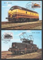 Luxemburg Maximumkarten Serie 735 - 736 Eisenbahn 1.10.1966
