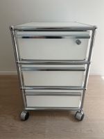 USM Rollcontainer in Weiss mit 3 Schubladen