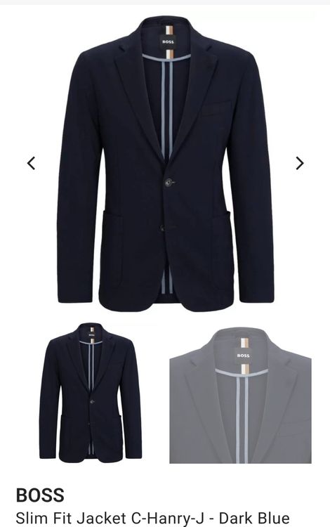 Hugo Boss Vestes: New BOSS Slim Fit Jacket C-Hanry-J Dark Blue M – Neuf avec emballage d'origine à Biel/bienne par Dinastuff 5