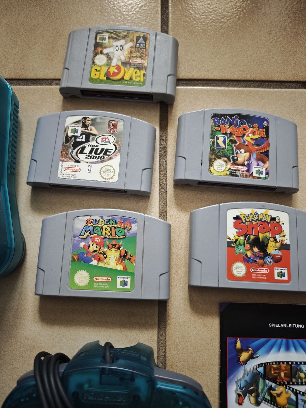 Nintendo Konsolen: Nintendo 64 transparent türkis mit 5 Games – Gebraucht aus Leibstadt von Rova 2