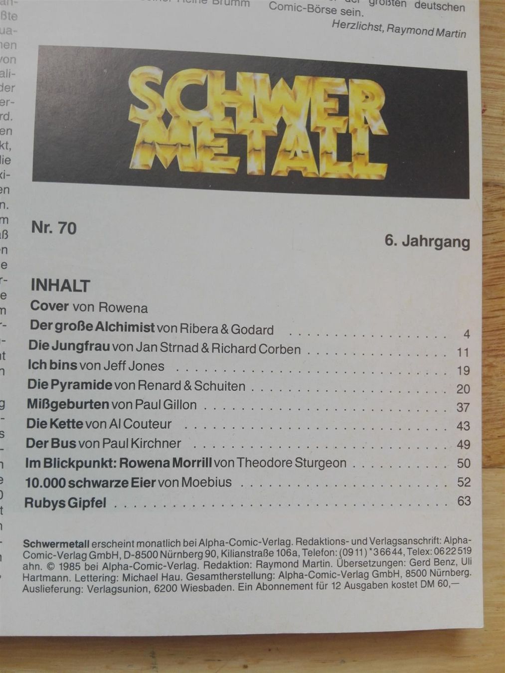 Fumetti: Schwermetall (Band 8) + Pilot Nr.19 – Usato da St. Gallen venduto da elk2020 3