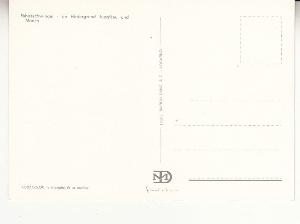 Cartoline postali: Jungfrau Mönch ca. 1970 – Usato da Bürglen TG venduto da StampGraf 1