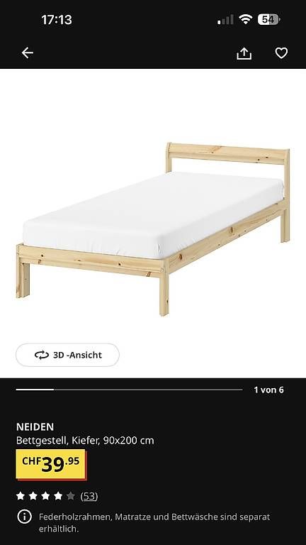 Letti: Bettgestell - Neiden von IKEA – Usato da Nuglar venduto da JuggDown