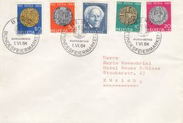 1964 Pro Patria FDC nach Zürich