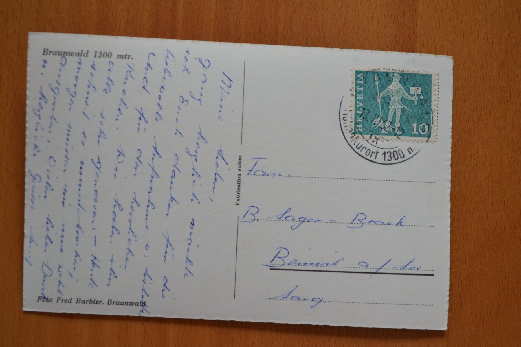Cartoline postali: AK Braunwald GL – Usato da Beinwil am See venduto da kajak55 1
