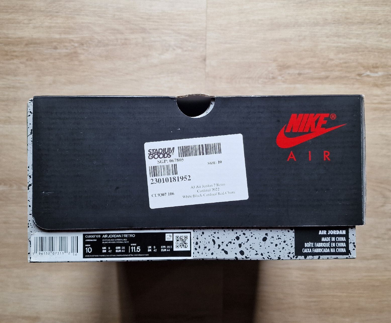 Jordan Herrenschuhe: NIKE AIR JORDAN 7 RETRO CARDINAL – Neu und originalverpackt aus Fischingen von RWB6 5