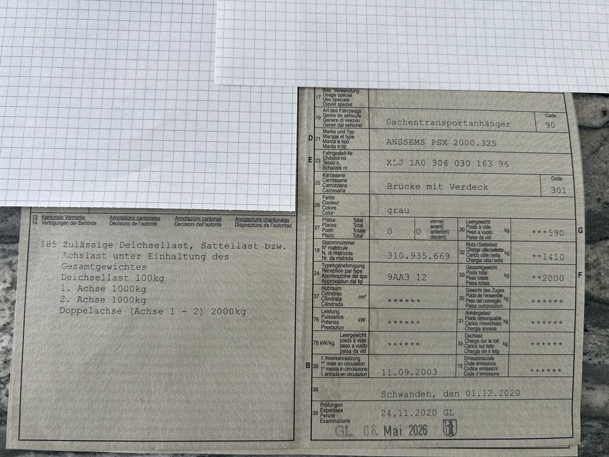 Anhänger: Blachenanhänger Anssems PSX 2000.325 – Gebraucht aus Netstal von urs_x6zf 6