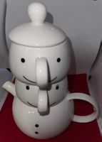 Schneemann Teeservice für 2 Personen Porzellan