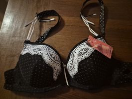 BH Xiufen schwarz gepunktet mit Spitze Grösse 90C neu