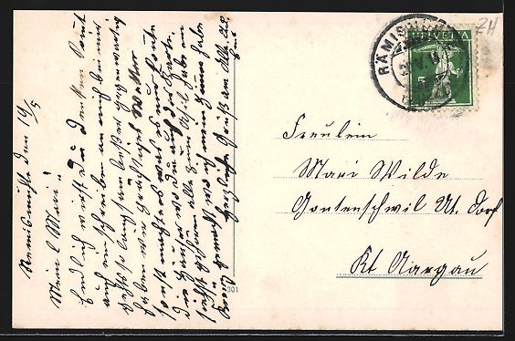 Cartoline postali: AK Remismühle, Asyl mit Eisenbahn, 1914 – Usato da Berlin venduto da bartko-reher 1