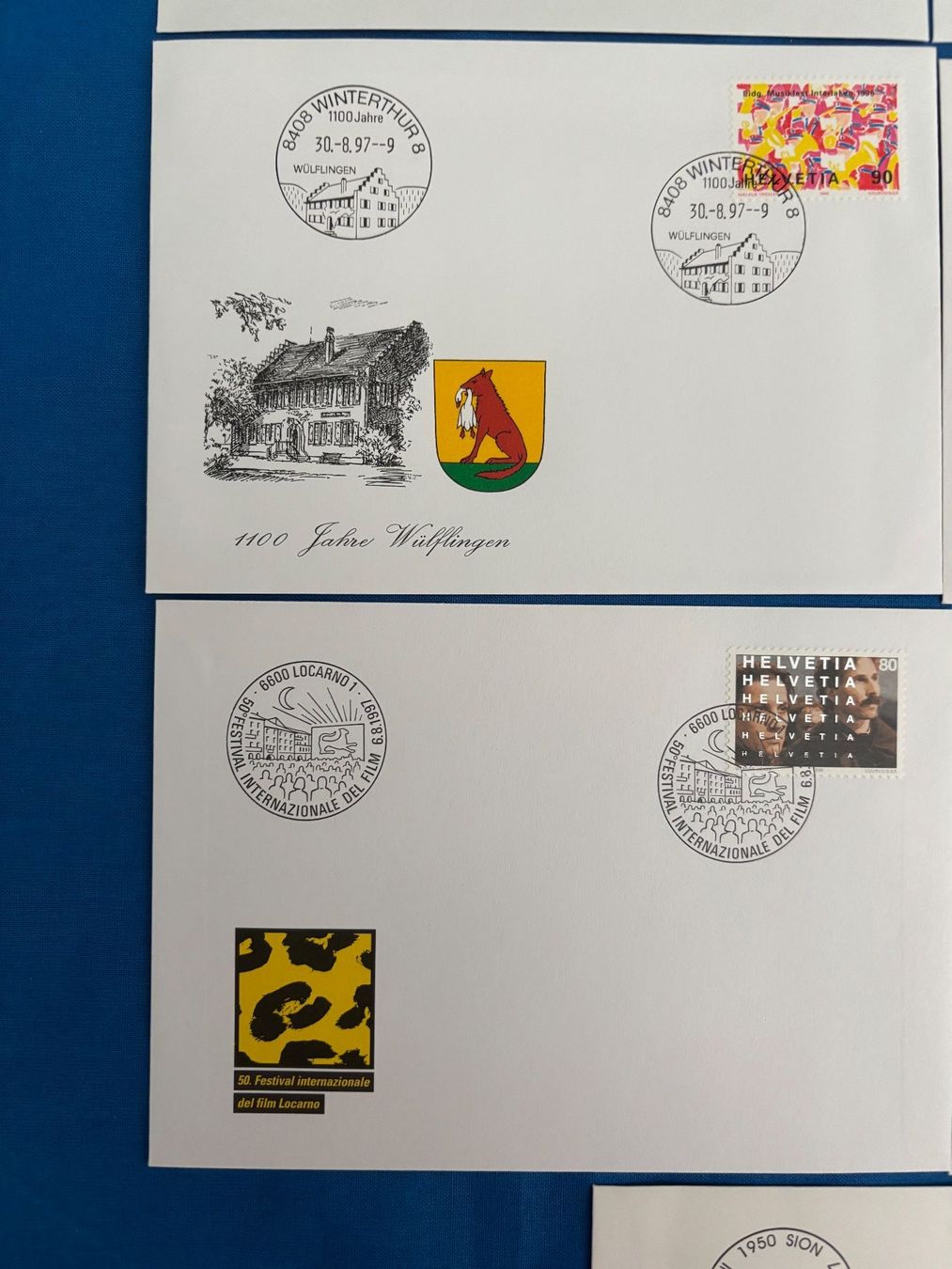 Tutti i francobolli: 1997 Sieben verschiedene Ersttagsbriefe – Usato da Horw venduto da Luki49 2