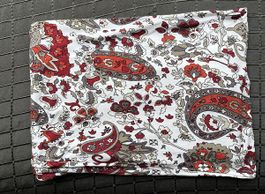 LoopSchal weis, orange mit PaisleyMuster