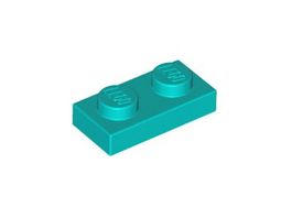 LEGO - 100x Dark Turquoise Plate 1x2 - 3023 - NEW
