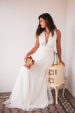 Hochzeitskleid Boho -Einheitsgrösse