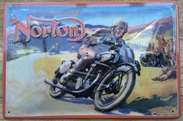 Blechschild 3D-NORTON MOTORRAD ENGLAND