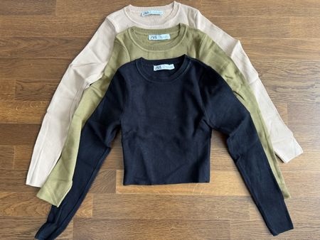 Zara Crop Top Pullover 3 Stück S