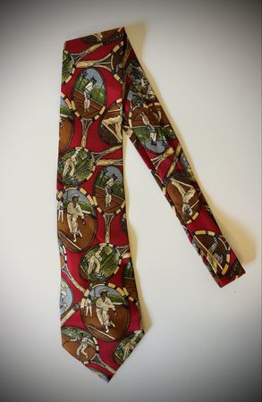 Elegante Seidenkrawatte von Gravats of London Vintage Tennis