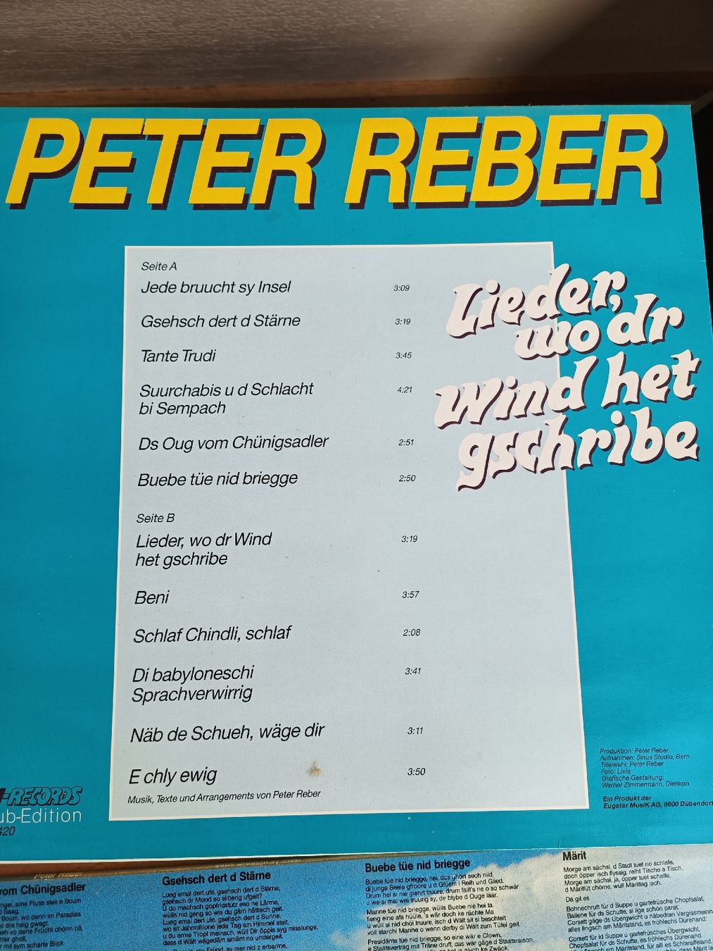 Dischi in vinile: 4xPeter Reber Schallplatten Viny – Usato da Steffisburg venduto da zulg03 8