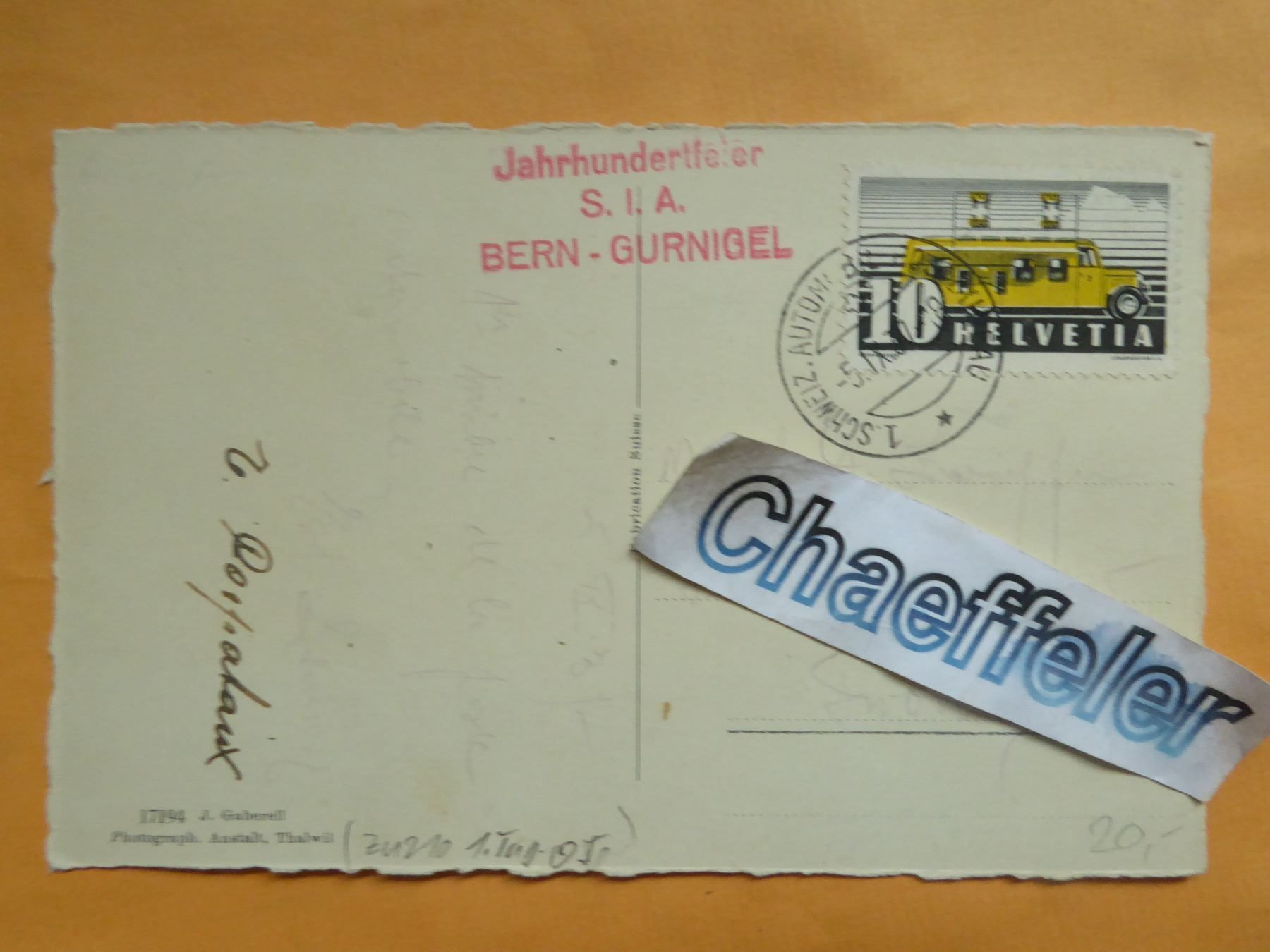 Cartoline postali: 1937 Grand-Hotel Gurnigel-Bad – Usato da Zürich venduto da Chaeffeler 1
